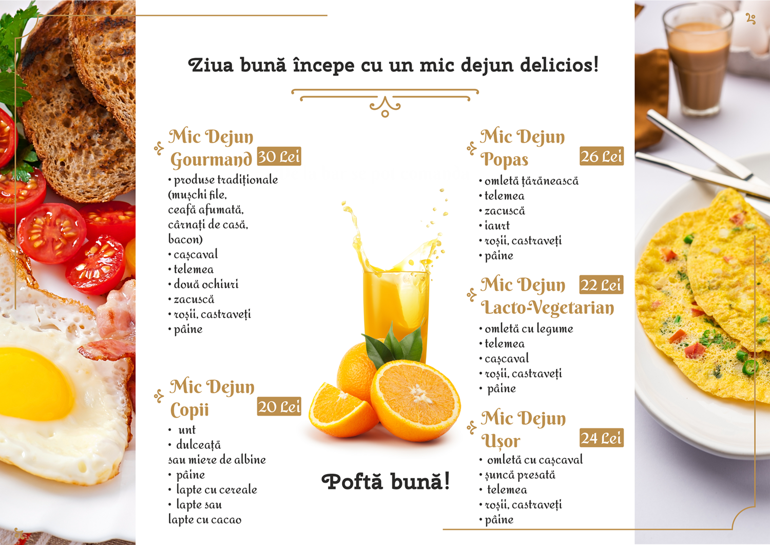 Meniu Mic Dejun Popas 2023